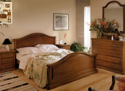 Bett Nachttisch Schrank Schrank Schlafzimmer Kommode Naturholz Neues Set 5tlg.