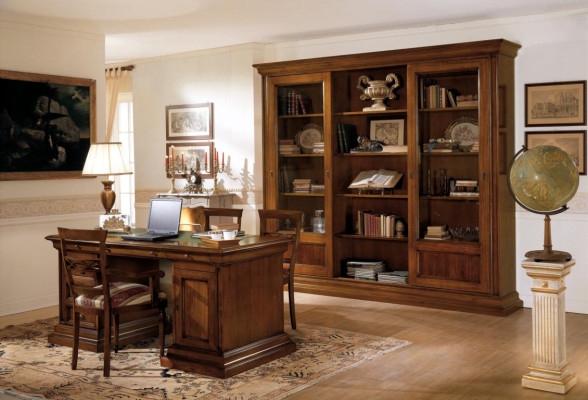 Regal Wohnzimmer Schrank Bücherregal Holz Büroschrank Schränke Vitrine Italien