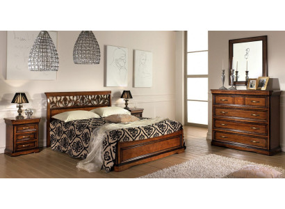 Schlafzimmer Möbel Set Garnitur Italienische Möbel Nachttisch Massives Holz 3tlg