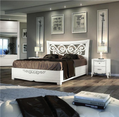 Set 3tlg Schlafzimmer Bett Nachttisch Betten Doppelbett Holz Gruppe Garnitur Neu