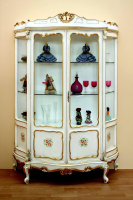 Glasschrank Vitrine Barock Möbel Italienische Einrichtung Vitrinen Glas Schränke