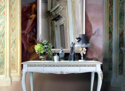 Möbel Stil Barock Konsolentisch Spiegel Holz Italienische Tische Konsolen 2tlg.