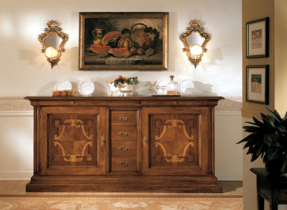 Luxus Italienische Holz Möbel Anrichte Kommode Barock Stil Sideboard Echtholz