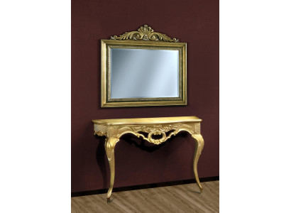 Konsole Kommode Wandtisch Klassischer Konsolen Konsolentisch mit Spiegel Luxus