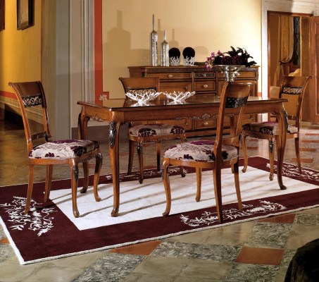 Ess Stuhl Zimmer Set Sitz Garnitur 4x Stühle Klassisch Polster Design Neu Holz