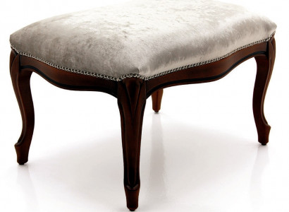 Ottomane Sitz Chaise Gepolstert Pufa Blau Neu Design Polster Hocker Fußhocker