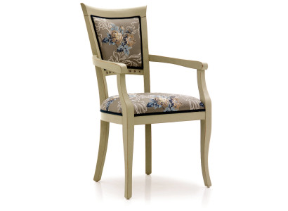 Esszimmerstuhl Art déco Armlehne Esszimmer Stühle Design Textil Luxus Mehrfarbig