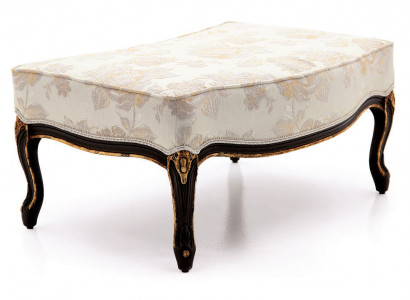 Design Hocker Fußhocker Sitz Polster Bank Polster Sitz Textil Holz Stil