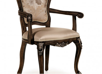 Lehnstuhl Holz Polster Klassische Esszimmer Möbel Holz Stuhl Stühle Sessel Möbel