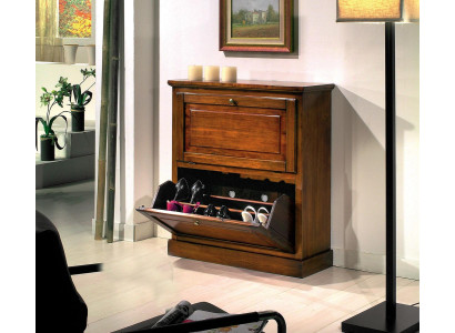 Schuhschrank 2 Fach Kommode Echtholz Möbel Möbel Schrank Schuh Regal Regale Neu