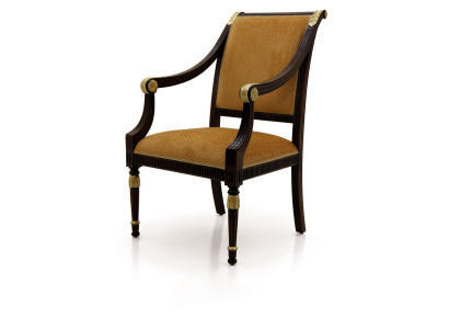 Stuhl Design Wohnzimmer Esszimmer Holz Stühle Polster Armlehne Vaccari giovanni