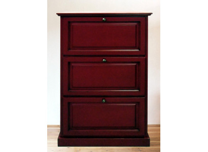 Schuhschrank 3 Fach Kommode Echtholz Massive Möbel Schuhkipper Schuhregal Regal