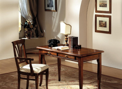 Schreibtisch Sekretär Italienische Möbel Tisch Stuhl Set Büro 2tlg Einrichtung