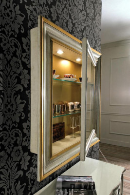 Wandvitrine Schrank Klassische Vitrinen Wohnzimmer Wohnzimmer Schränke Anrichte