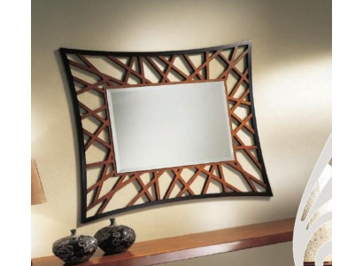 Spiegel Hängespiegel Holz Modern Wandspiegel Möbel Spieglein Design 111x89 Neu