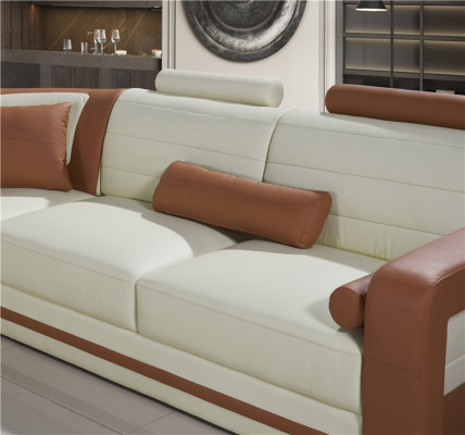 Designer Couch U Form Ecksofa Polster Couch Leder Garnituren Wohnlandschaft Neu