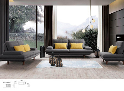 Sofa Couch Polster Sitz Design Garnitur 3+2+1 Textil Couchen Sofas Stoff