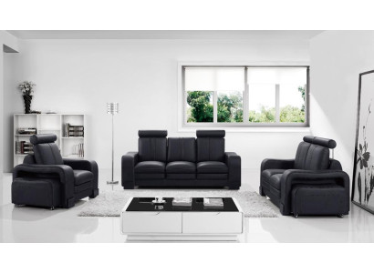 Design Ledersofa Couch Garnituren 3+2+1 Sitzer Garnitur Sofagarnitur Sofa
