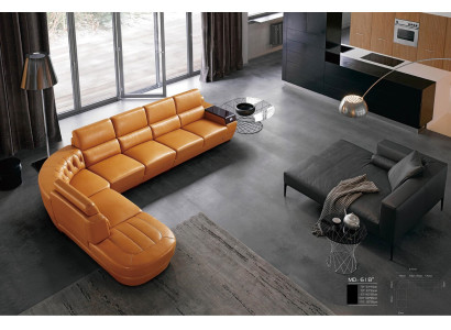 Eck Sofa Couch Polster Sitz Ecke Wohn Landschaft Leder Couchen Designer