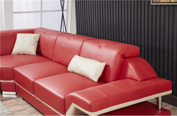 L Form Leder Wohnlandschaft Couch Polster Sitz Ecksofa Sofa Wohnzimmer
