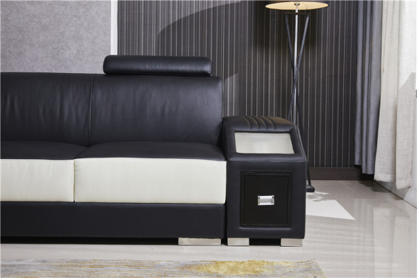 Leder Modern Couch Wohnlandschaft Ledersofa Sofagarnitur Möbel Sofa