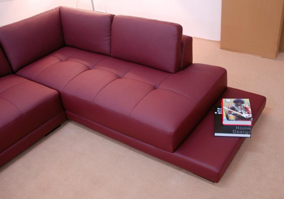 Ecksofa Leder Sofa Couch Polster Eck Sitz Wohnlandschaft Garnitur