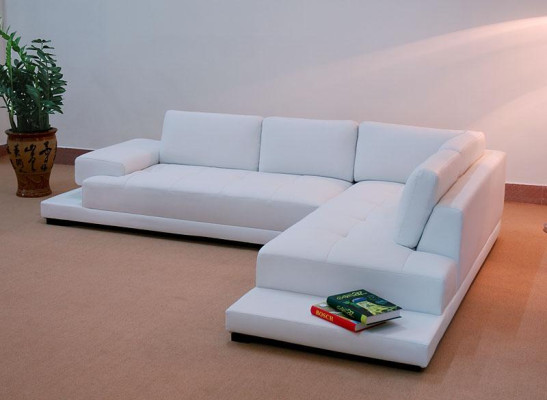 Ecksofa Leder Sofa Couch Polster Eck Sitz Wohnlandschaft Garnitur