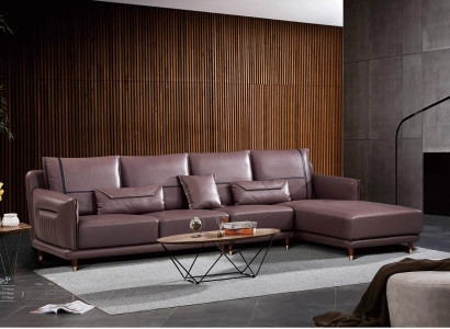 Italienische Design Eck Sofa Sitz Polster Eck Garnitur Couchen Ecke Leder