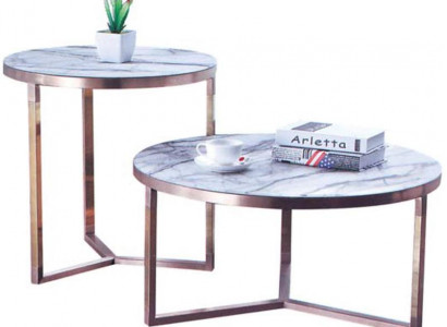 Designer Couch Tisch Rund Tische Runde Sofa Metall Glas Beistell 