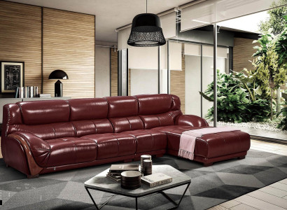 Eck Sofa Leder Polster Sitz Couch Garnitur Wohn Zimmer Landschaft Sofas