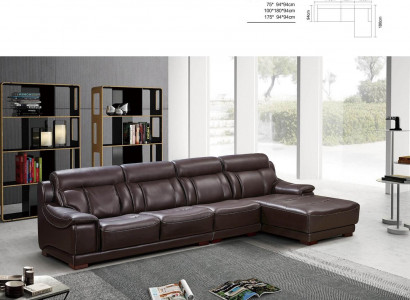 Polster Leder Couch Eck Sofa Sitz Garnitur Wohn Zimmer Landschaft Sofas Neu