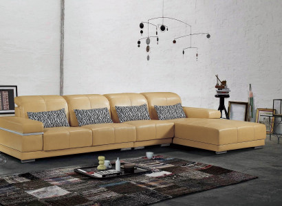 Couch Eck Sofa Leder Sitz Polster Garnitur Wohn Zimmer Landschaft Sofas