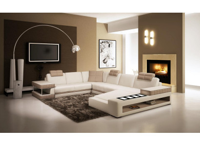 Design Ecken Big XXL Polster Eck Sofa Couch Leder Sofas Garnitur