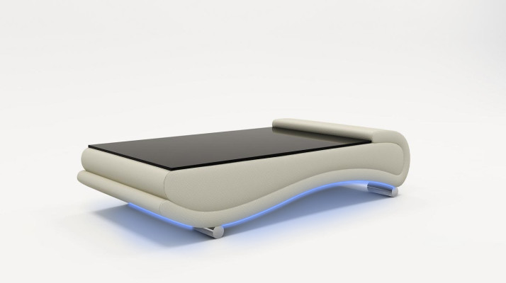 Couchtisch Tisch Polster Design Glastisch Beistell Leder Sofa Couch Tische