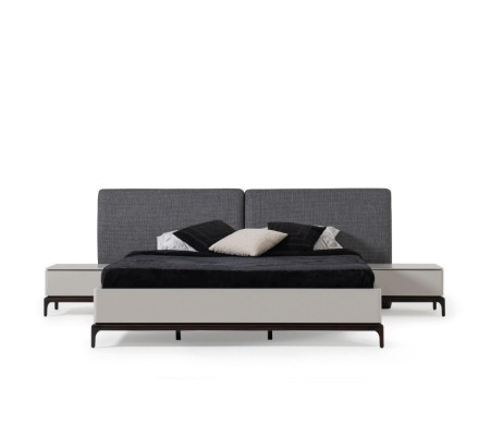 Modern Luxus Schlafzimmer Set Bett + 2x Nachttisch Hotel Möbel Betten Loft