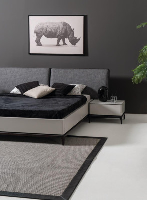 Modern Luxus Schlafzimmer Set Bett + 2x Nachttisch Hotel Möbel Betten Loft