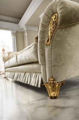 Wohnzimmer Stoff Couch Sofagarnitur Set 3+1+1 Sitzer Sofa Sitz Polster Italien