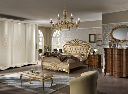 Bett Doppel Betten Nachttisch Kleiderschrank Kommode Schlafzimmer Möbel 5tlg.