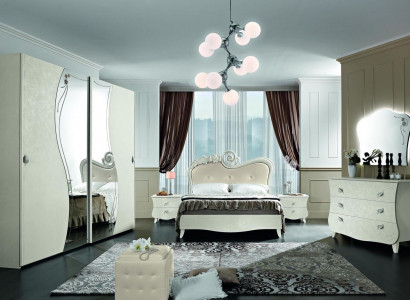 Design Schlafzimmer Komplett Set Nachttisch Kleiderschrank Barock Rokoko 6tlg.