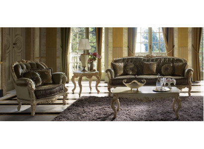 Sitzgarnitur 3+2 Sitzer Design Polster Sofas Textil Relax Klassisches Neu Braun