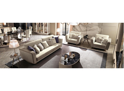 Italien Möbel Sofagarnitur 3+1+1 Sitzer Set Design Sofa Polster Couchen Couch