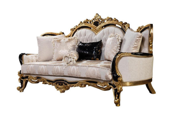 Sofagarnitur Klassische Luxus Sofas Sessel Wohnzimmer set 3+1 Sitz Chesterfield