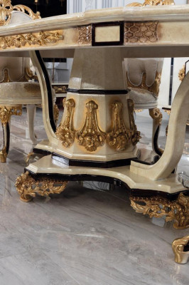 Klassischer Luxus Tisch Holz Tische Barock Rokoko Antik Stil Ess Wohn Zimmer neu