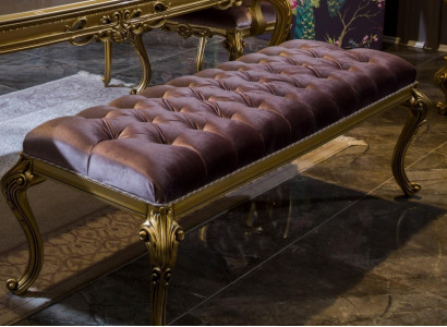 Luxus Hocker Designer Chesterfield Samt Beistellhocker Polster Bank