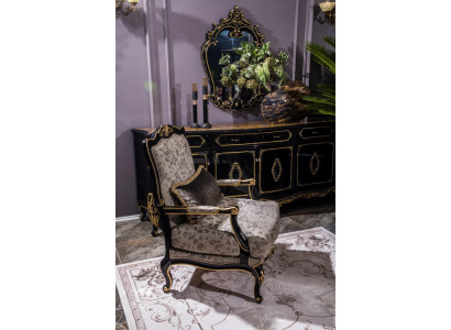 Sessel Polster Designer Textil 1 Sitzer Polster Einsitzer Möbel Barock