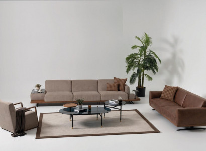 Luxus Sofagarnitur Sofas 4+3+1 Sitz Sessel 2x Couchtisch 4tlg