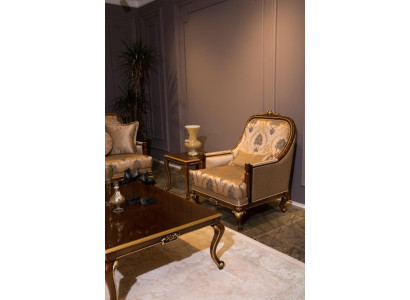 Möbel Stühle Design Sessel Textil Wohnzimmer Luxus Design Barock Rokoko