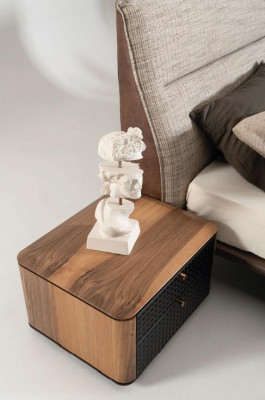 Moderne Schlafzimmermöbel im italienischen Stil - 4-teiliges Set in Grau