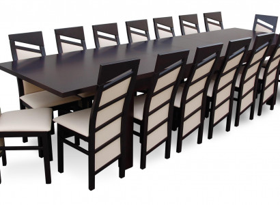 Design Esszimmer Garnitur Stuhl Set Tisch + 12Stühle Essgarnituren Tische Holz