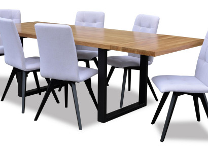 Komplett Set Esstisch + 6 Stühle Set Esszimmer HolzTische Ess Gruppe Tisch 7tlg